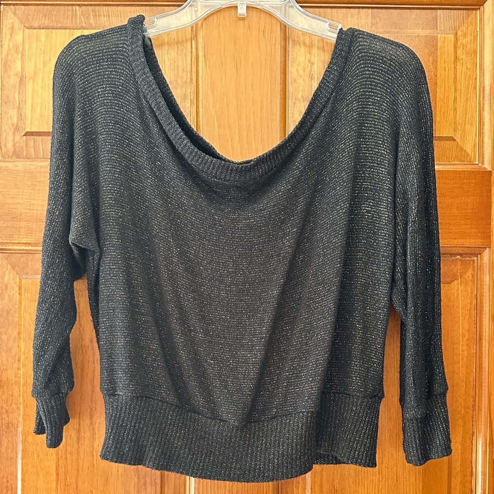 Chic Off-the-Shoulder Black Sweater